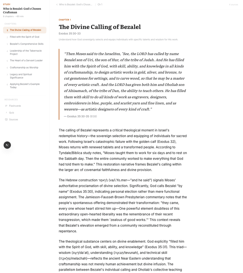 Lesson — foundation, text, scholars, questions